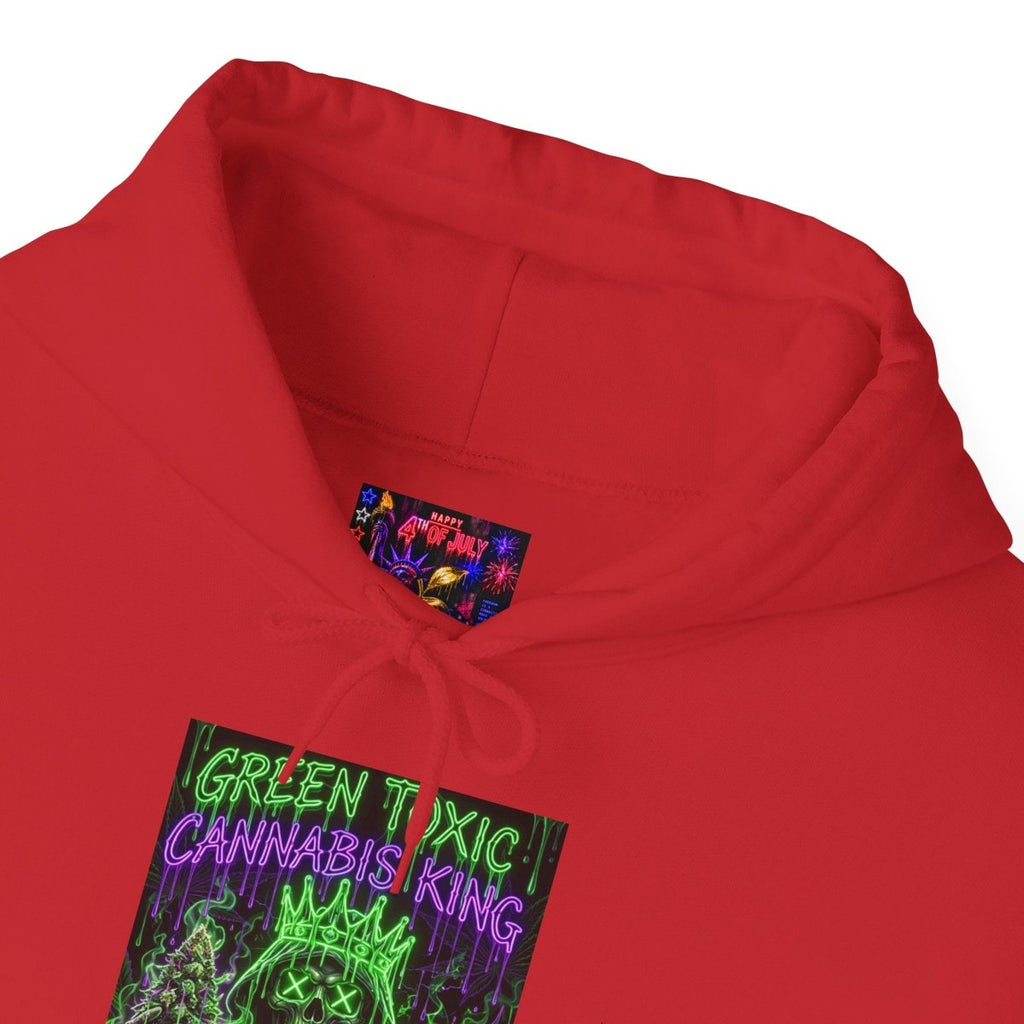 4th of July American Flag Hoodie — Patriotic Sleeve & Back Graphic PulloverHoodieGOLDEN APPLE CONNECTIONSPrintify