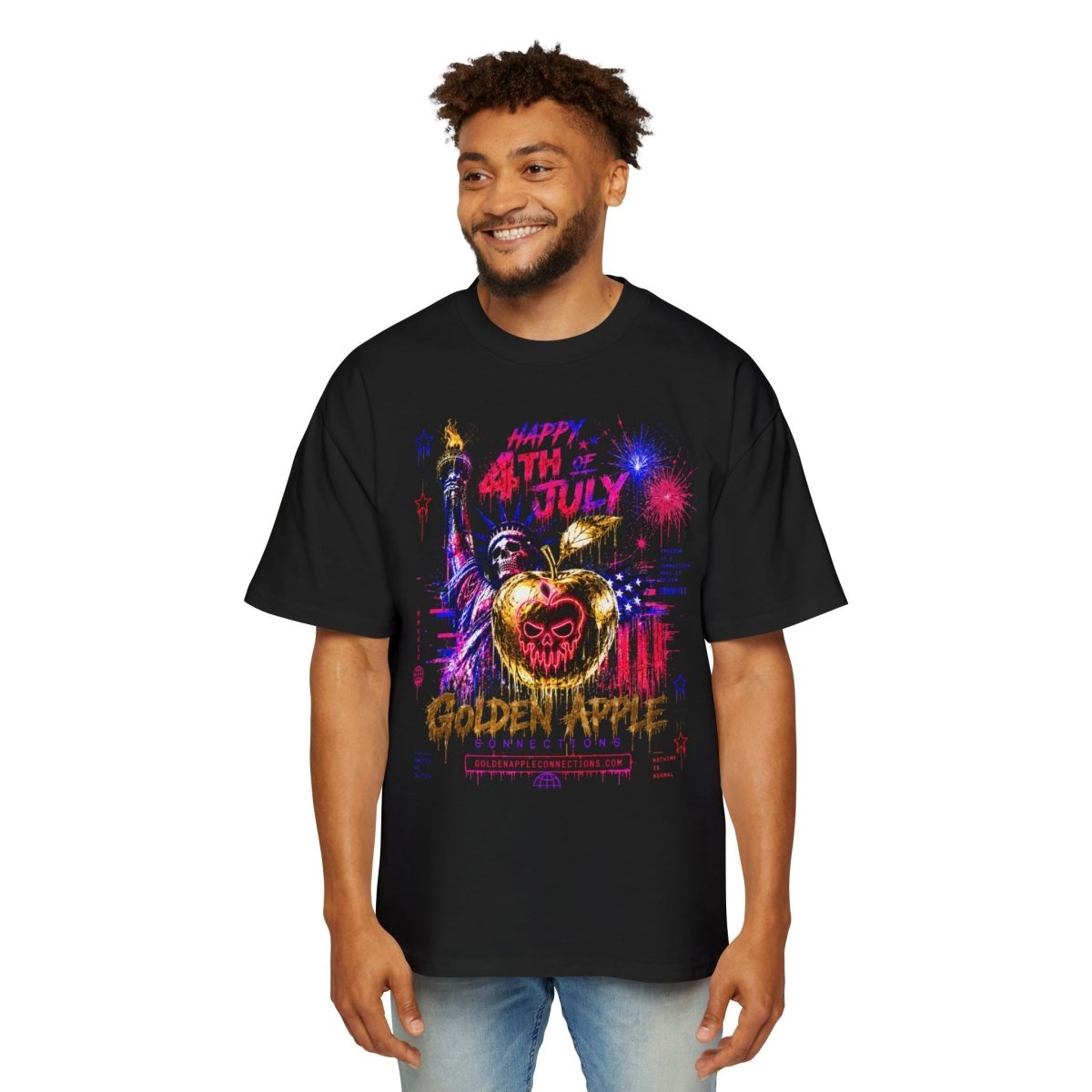 4th of July Golden Apple Tee — Patriotic Statue of Liberty Graphic ShirtT-ShirtGOLDEN APPLE CONNECTIONSPrintify