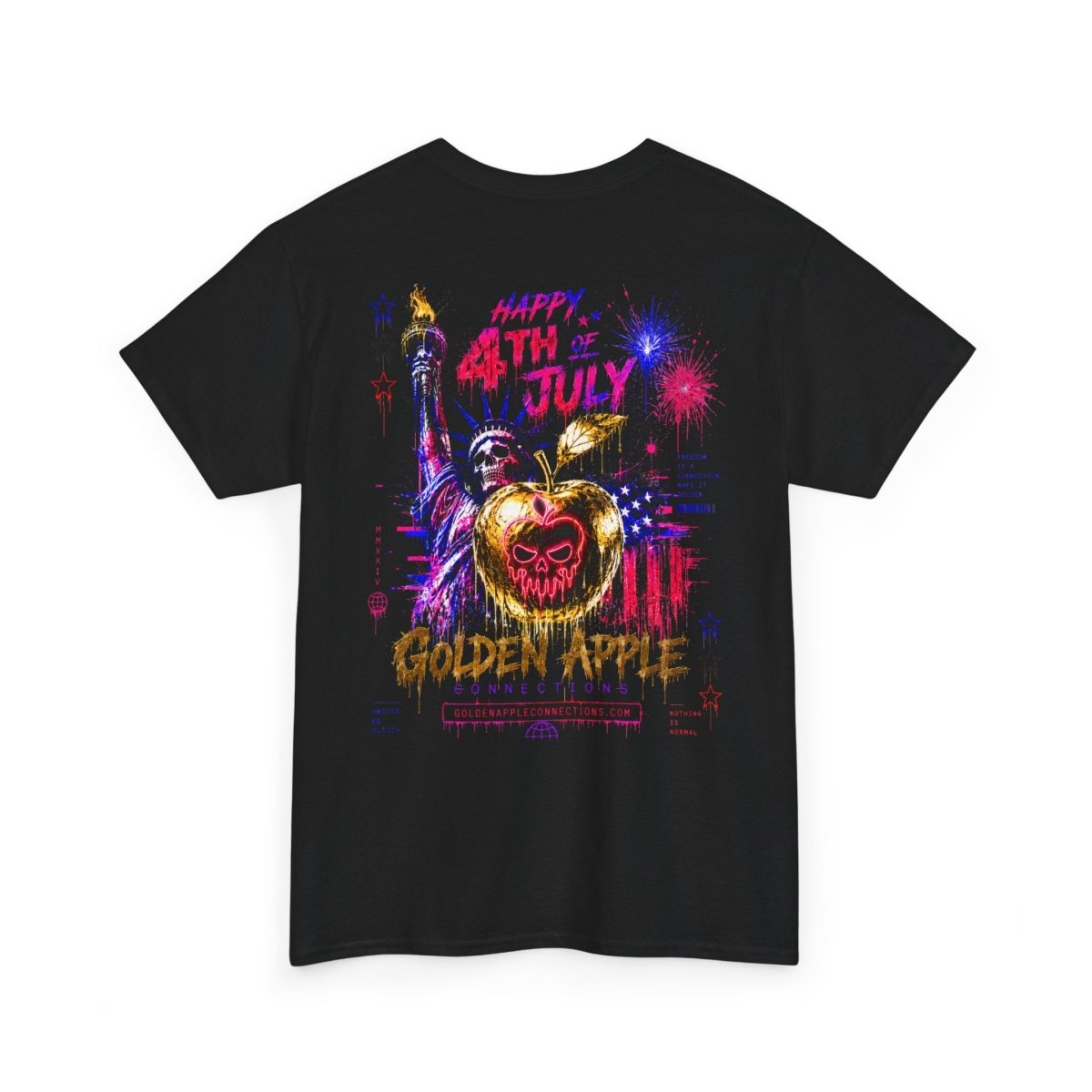 4th of July Graphic Tee — American Skull & Statue of Liberty Cannabis Festival ShirtT-ShirtGOLDEN APPLE CONNECTIONSPrintify