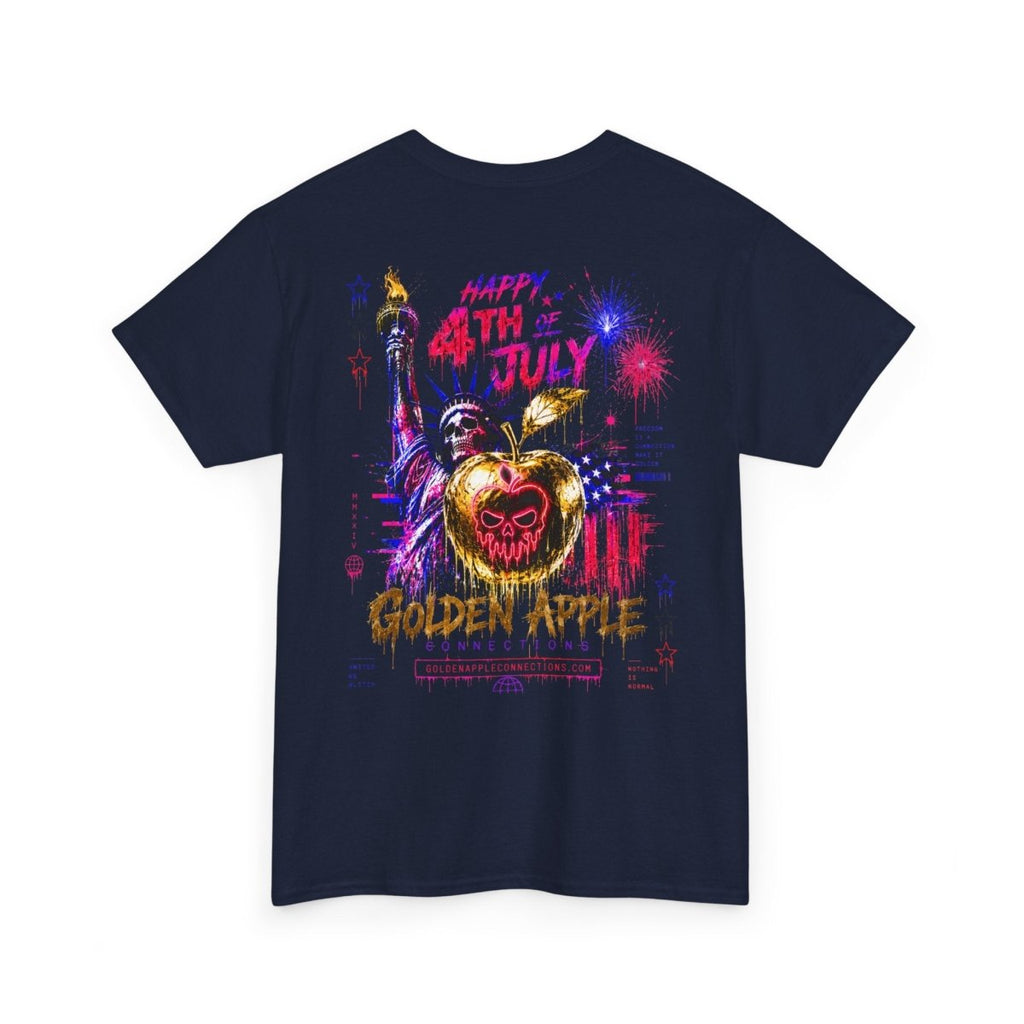 4th of July Graphic Tee — American Skull & Statue of Liberty Cannabis Festival ShirtT-ShirtGOLDEN APPLE CONNECTIONSPrintify