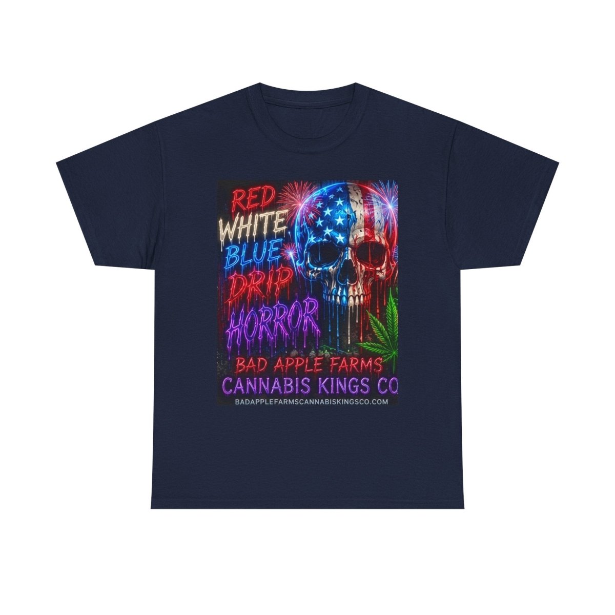 4th of July Graphic Tee — American Skull & Statue of Liberty Cannabis Festival ShirtT-ShirtGOLDEN APPLE CONNECTIONSPrintify