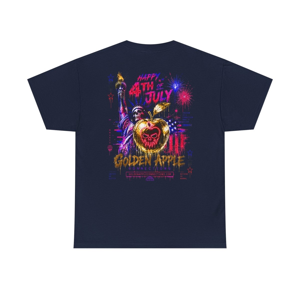 4th of July Graphic Tee — American Skull & Statue of Liberty Cannabis Festival ShirtT-ShirtGOLDEN APPLE CONNECTIONSPrintify