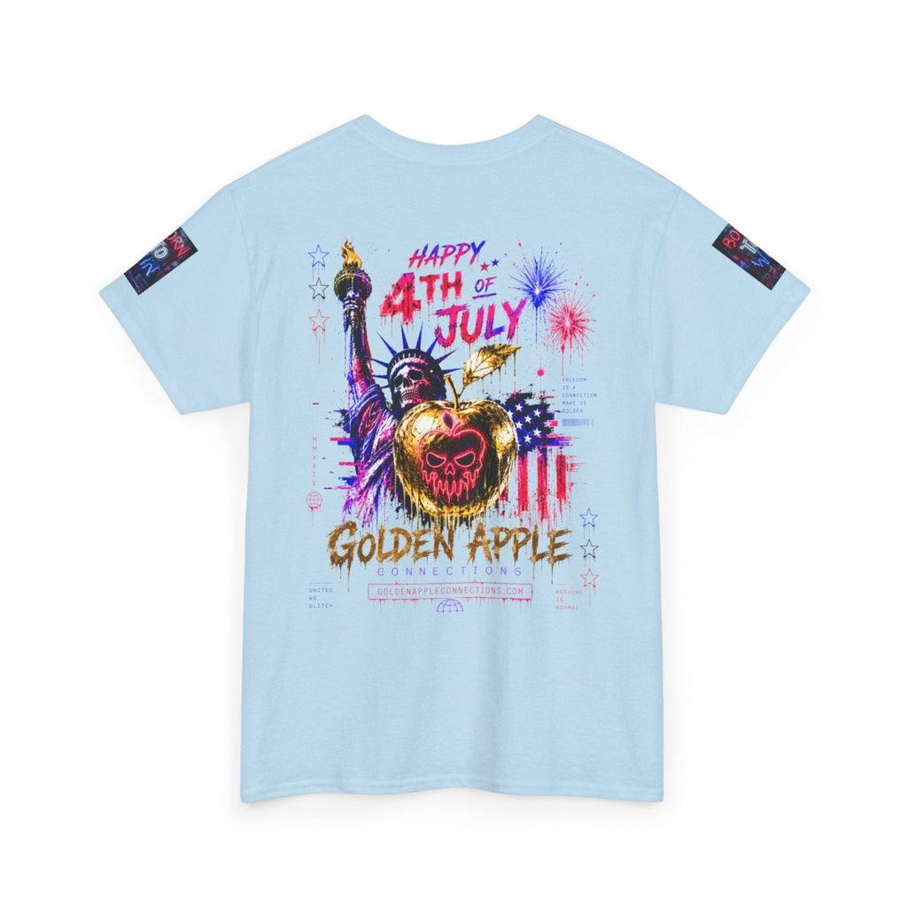 4th of July Skull Cannabis Graphic Tee — "Fireworks Over Skull City / Golden Apple"T-ShirtGOLDEN APPLE CONNECTIONSPrintify
