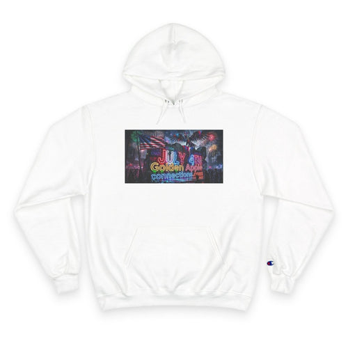 Champion Hoodie — Drip Drop Line Up Graphic HoodieHoodieGOLDEN APPLE CONNECTIONSPrintify