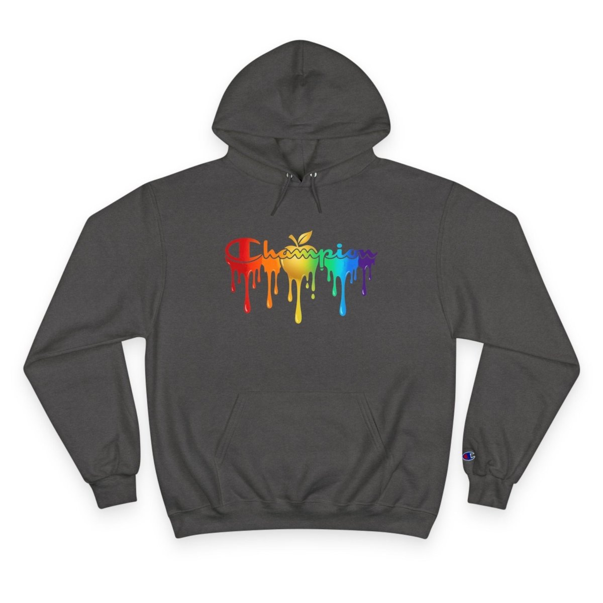 Champion Hoodie — Golden Apple Connections Rainbow Drip DesignHoodieGOLDEN APPLE CONNECTIONSPrintify