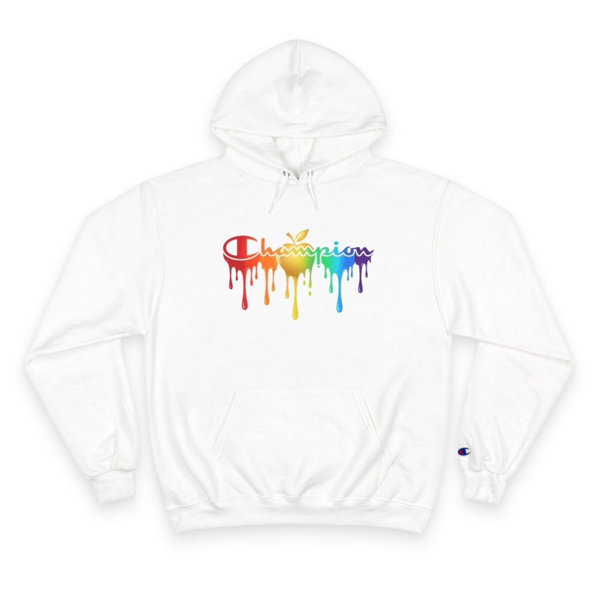 Champion Hoodie — Golden Apple Connections Rainbow Drip DesignHoodieGOLDEN APPLE CONNECTIONSPrintify