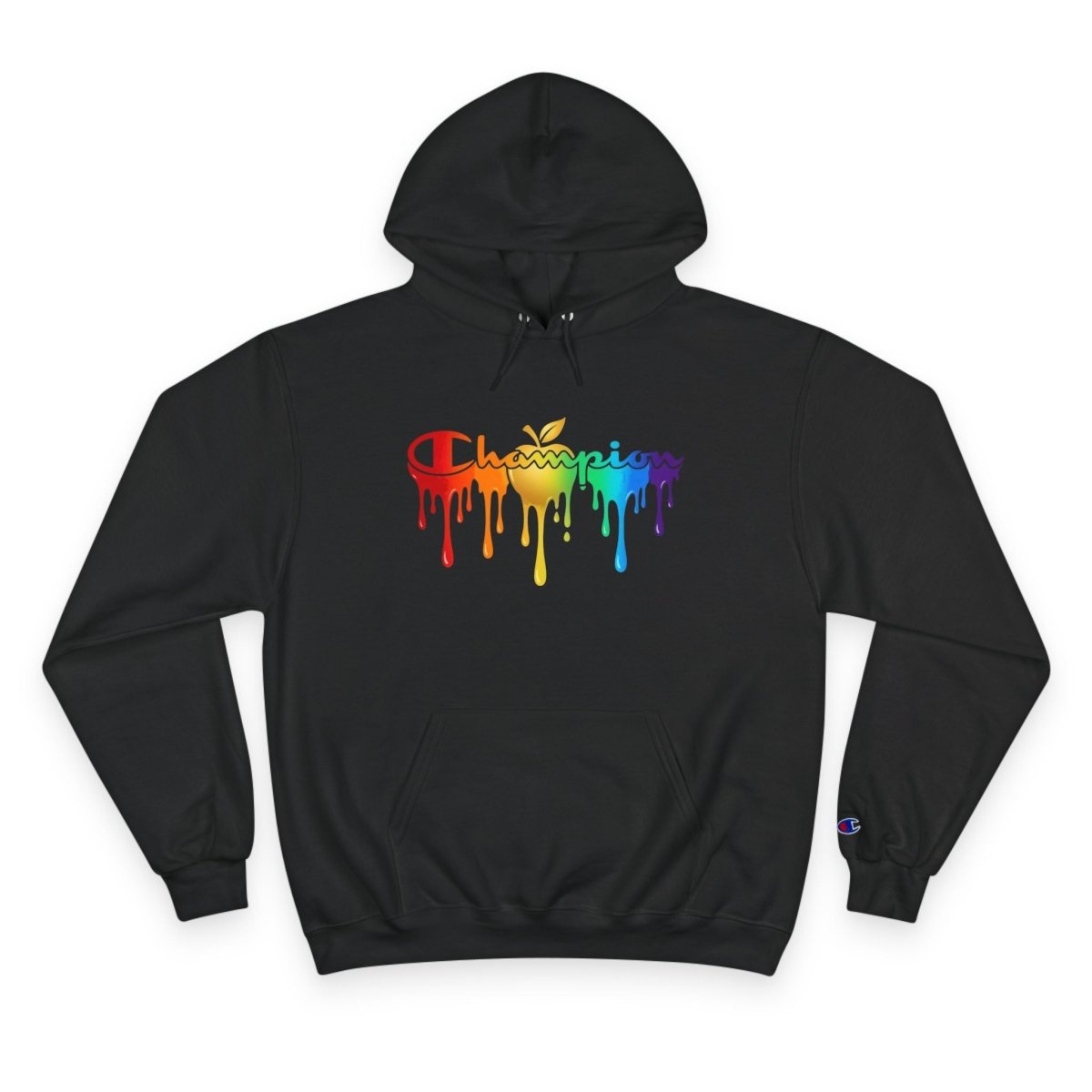 Champion Hoodie — Golden Apple Connections Rainbow Drip DesignHoodieGOLDEN APPLE CONNECTIONSPrintify