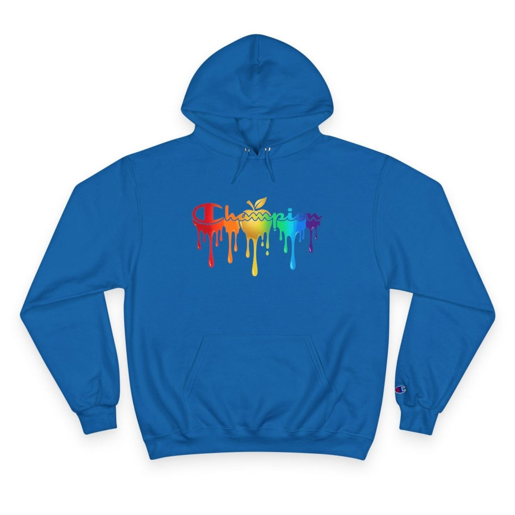 Champion Hoodie — Golden Apple Connections Rainbow Drip DesignHoodieGOLDEN APPLE CONNECTIONSPrintify