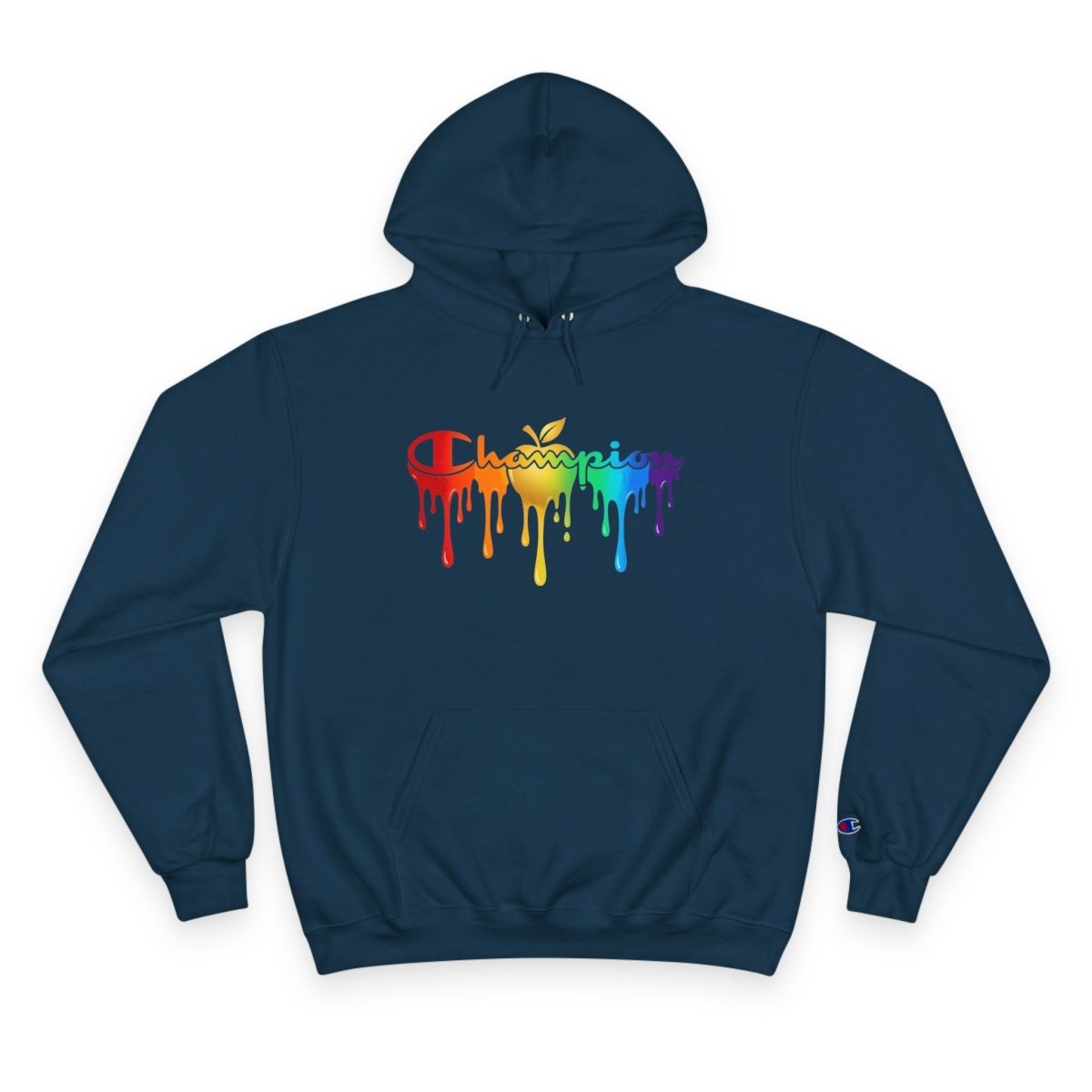Champion Hoodie — Golden Apple Connections Rainbow Drip DesignHoodieGOLDEN APPLE CONNECTIONSPrintify