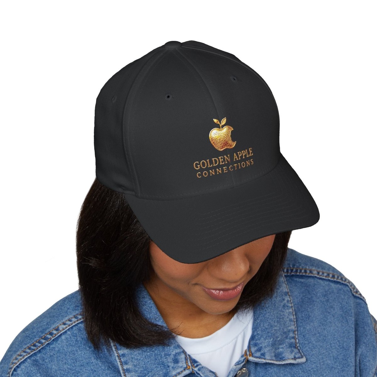 Embroidered Golden Apple Logo Cap — 'Golden Apple Connections' Closed - Back HatHatsGOLDEN APPLE CONNECTIONSPrintify