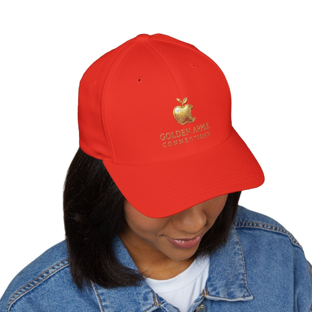 Embroidered Golden Apple Logo Cap — 'Golden Apple Connections' Closed - Back HatHatsGOLDEN APPLE CONNECTIONSPrintify