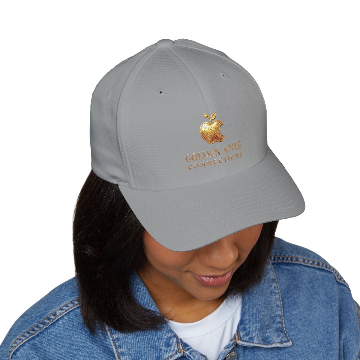 Embroidered Golden Apple Logo Cap — 'Golden Apple Connections' Closed - Back HatHatsGOLDEN APPLE CONNECTIONSPrintify