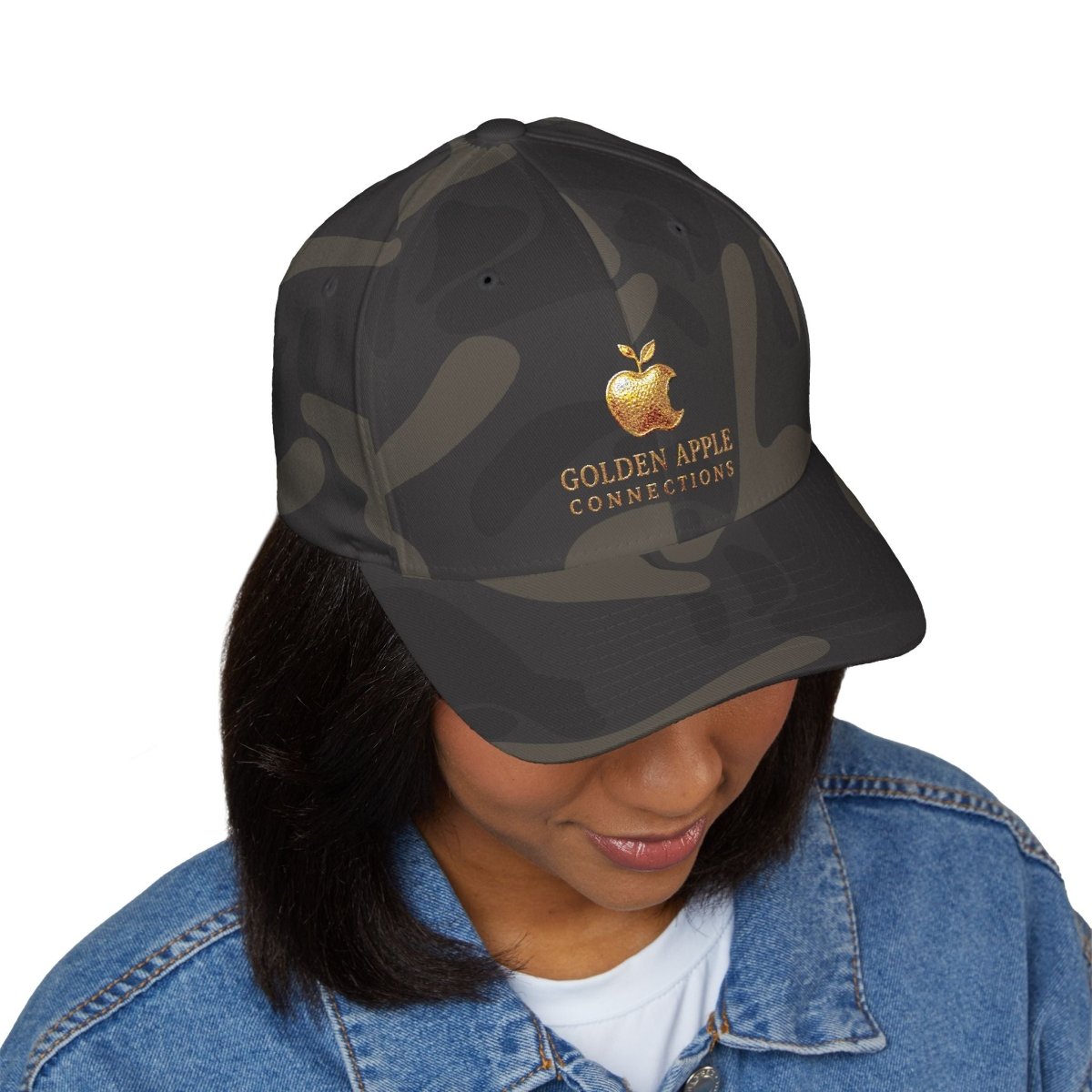 Embroidered Golden Apple Logo Cap — 'Golden Apple Connections' Closed - Back HatHatsGOLDEN APPLE CONNECTIONSPrintify