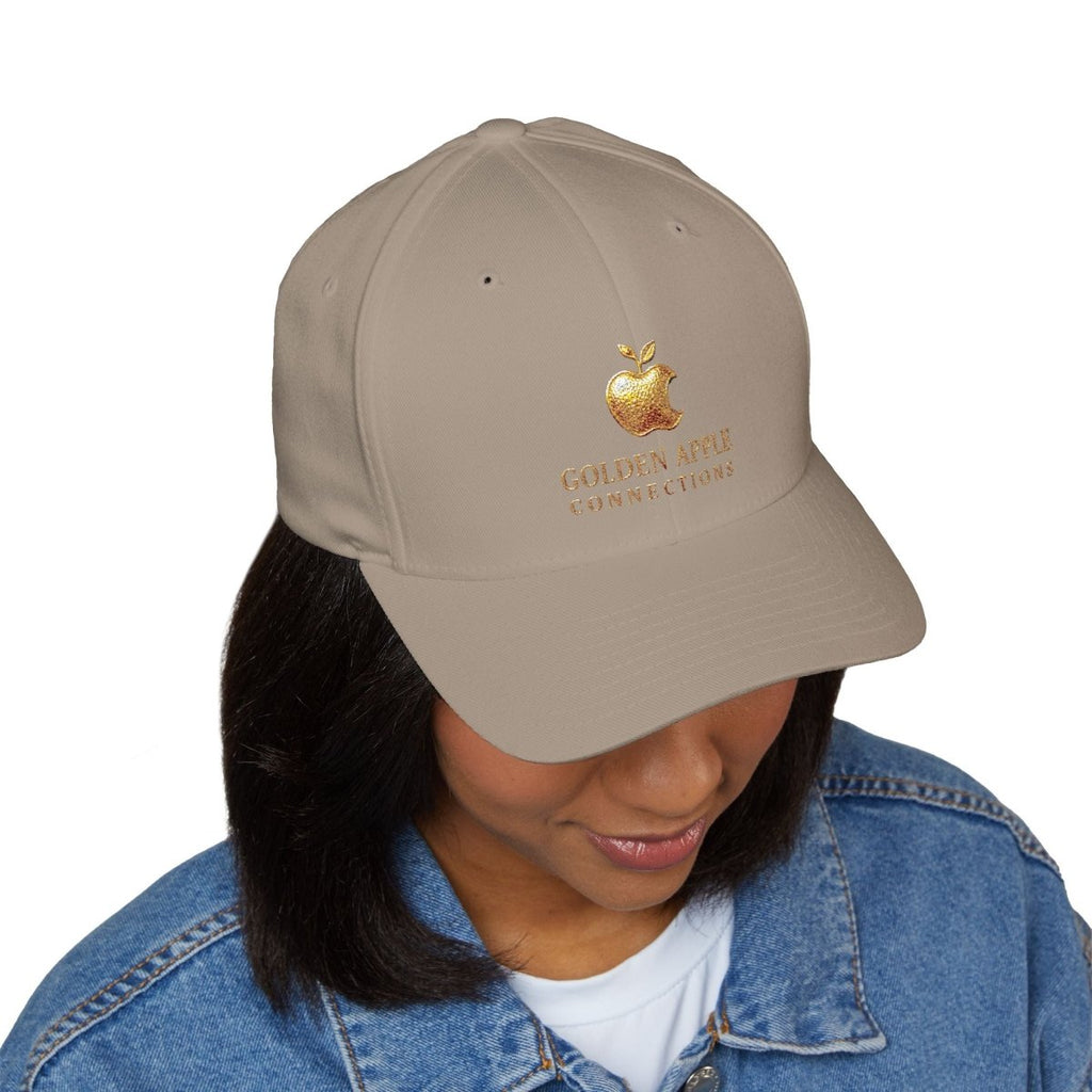 Embroidered Golden Apple Logo Cap — 'Golden Apple Connections' Closed - Back HatHatsGOLDEN APPLE CONNECTIONSPrintify