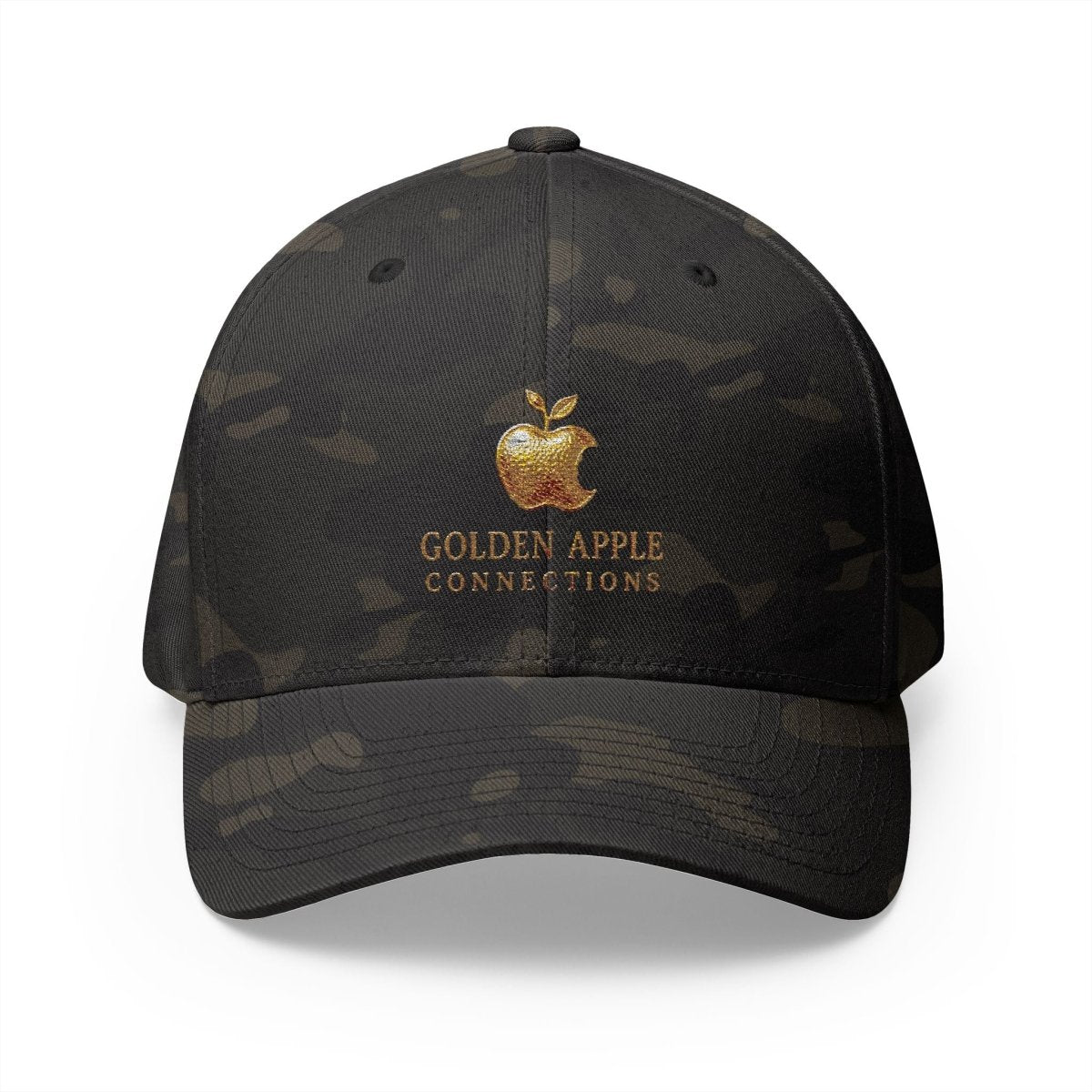 Embroidered Golden Apple Logo Cap — 'Golden Apple Connections' Closed - Back HatHatsGOLDEN APPLE CONNECTIONSPrintify