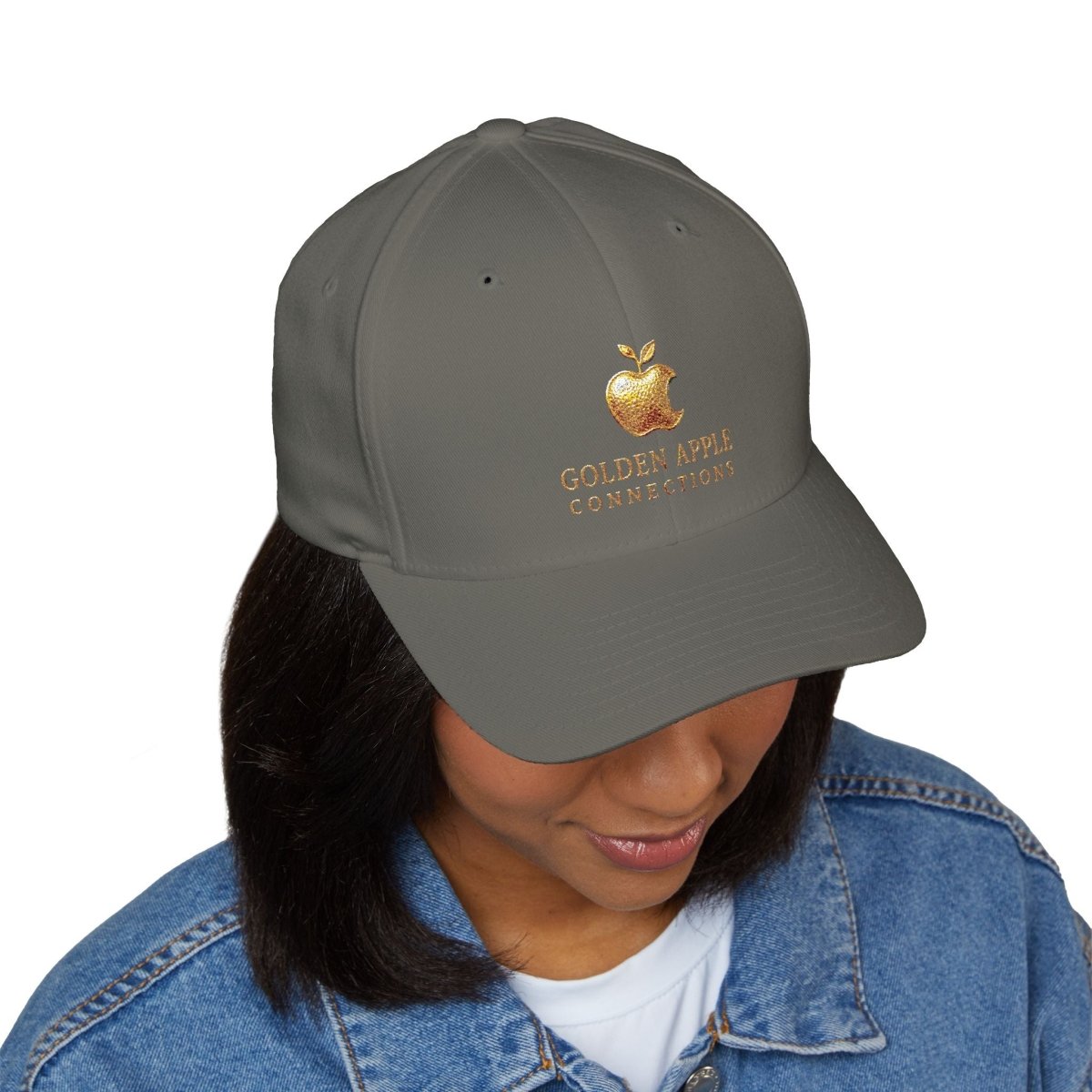 Embroidered Golden Apple Logo Cap — 'Golden Apple Connections' Closed - Back HatHatsGOLDEN APPLE CONNECTIONSPrintify