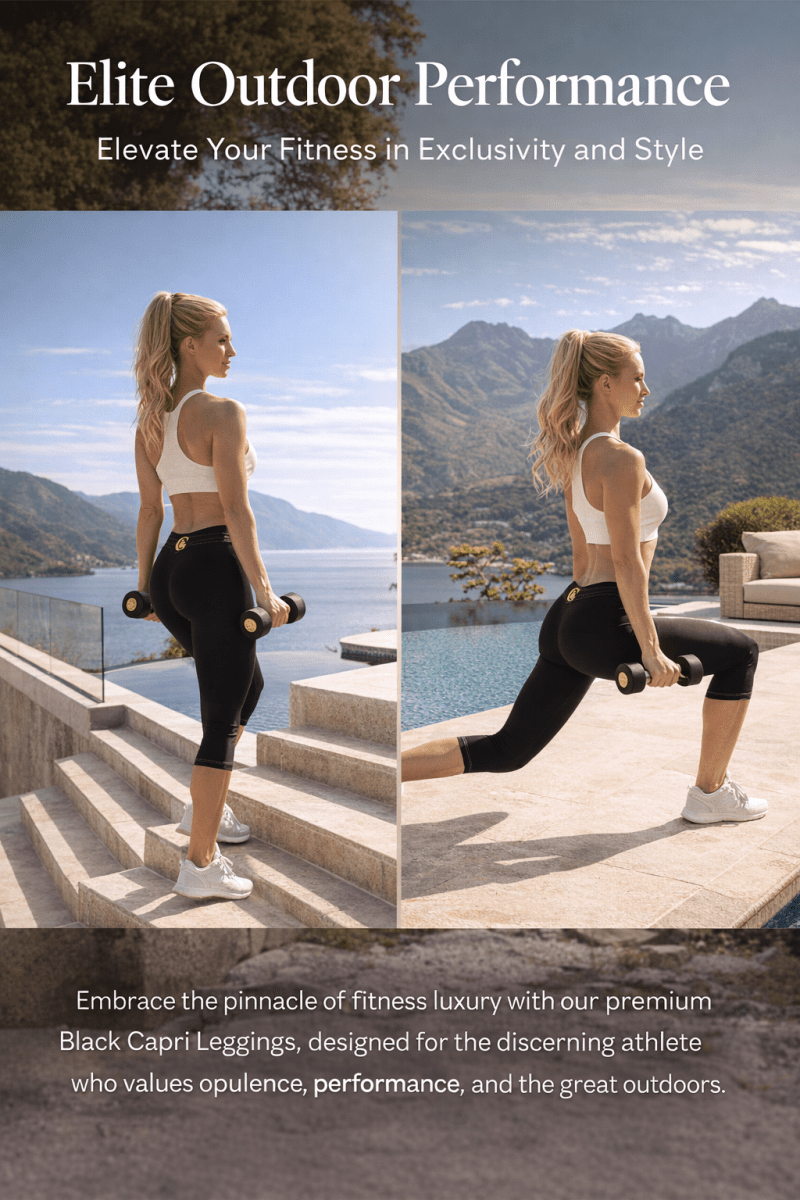 Gold Edition Black Capri Leggings — Limited CollectionAll Over PrintsGOLDEN APPLE CONNECTIONSPrintify