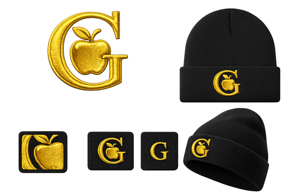 Golden Apple “G” Beanie — Embroidered Luxury Streetwear EssentialHatsGOLDEN APPLE CONNECTIONSPrintify