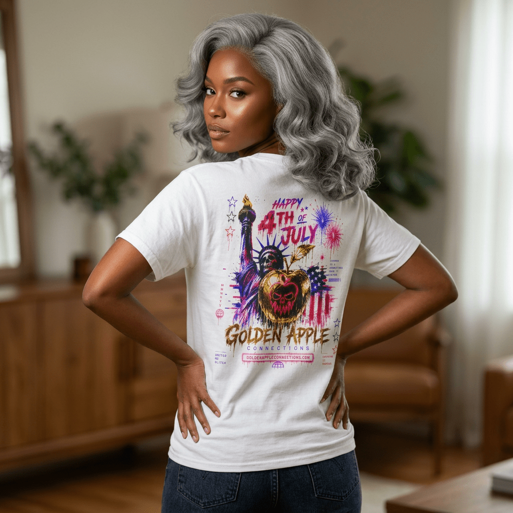 "Legal Doesn't Mean Accepted" — Golden Apple Connections Double - Sided Graphic TeeT-ShirtGOLDEN APPLE CONNECTIONSPrintify