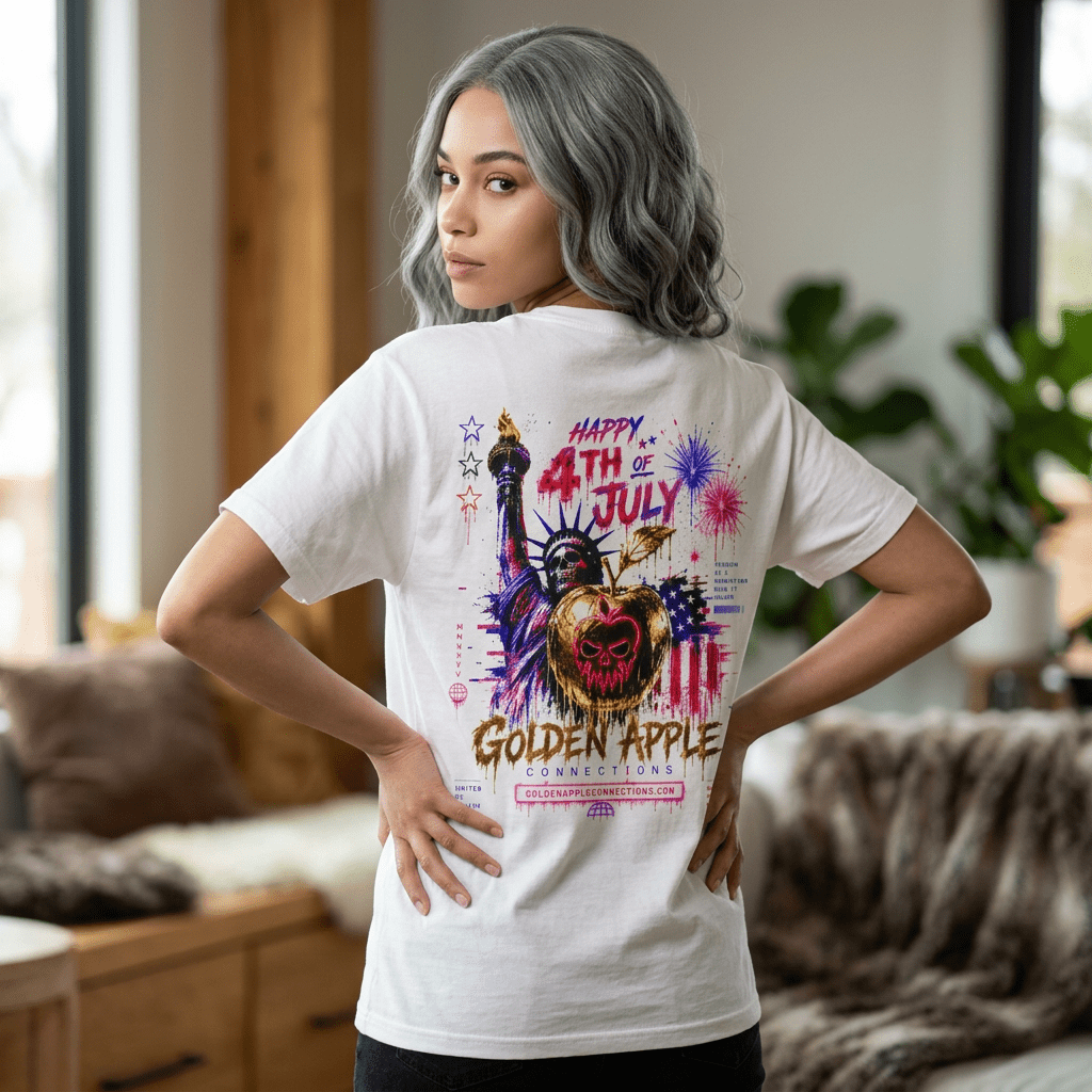 "Legal Doesn't Mean Accepted" — Golden Apple Connections Double - Sided Graphic TeeT-ShirtGOLDEN APPLE CONNECTIONSPrintify