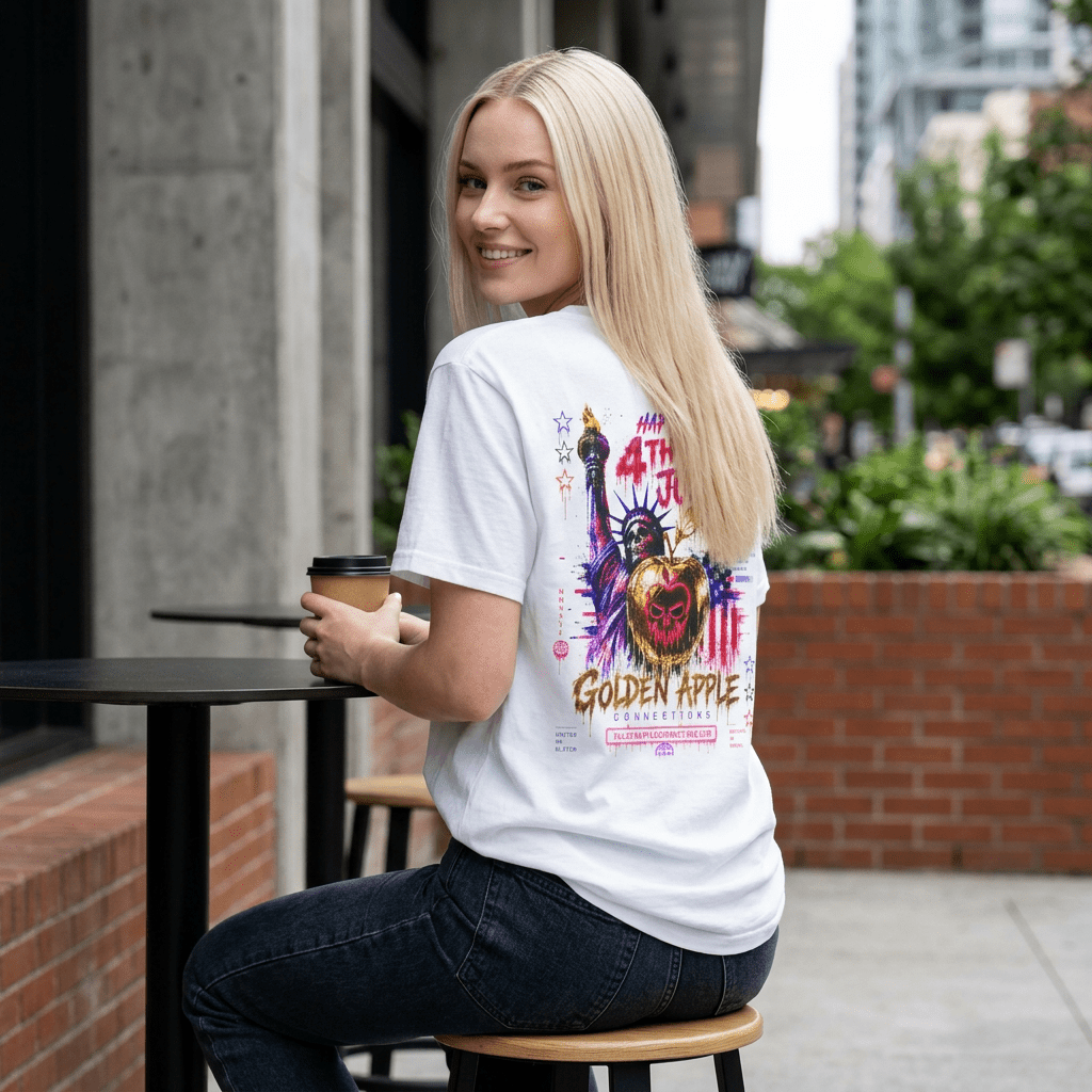 "Legal Doesn't Mean Accepted" — Golden Apple Connections Double - Sided Graphic TeeT-ShirtGOLDEN APPLE CONNECTIONSPrintify