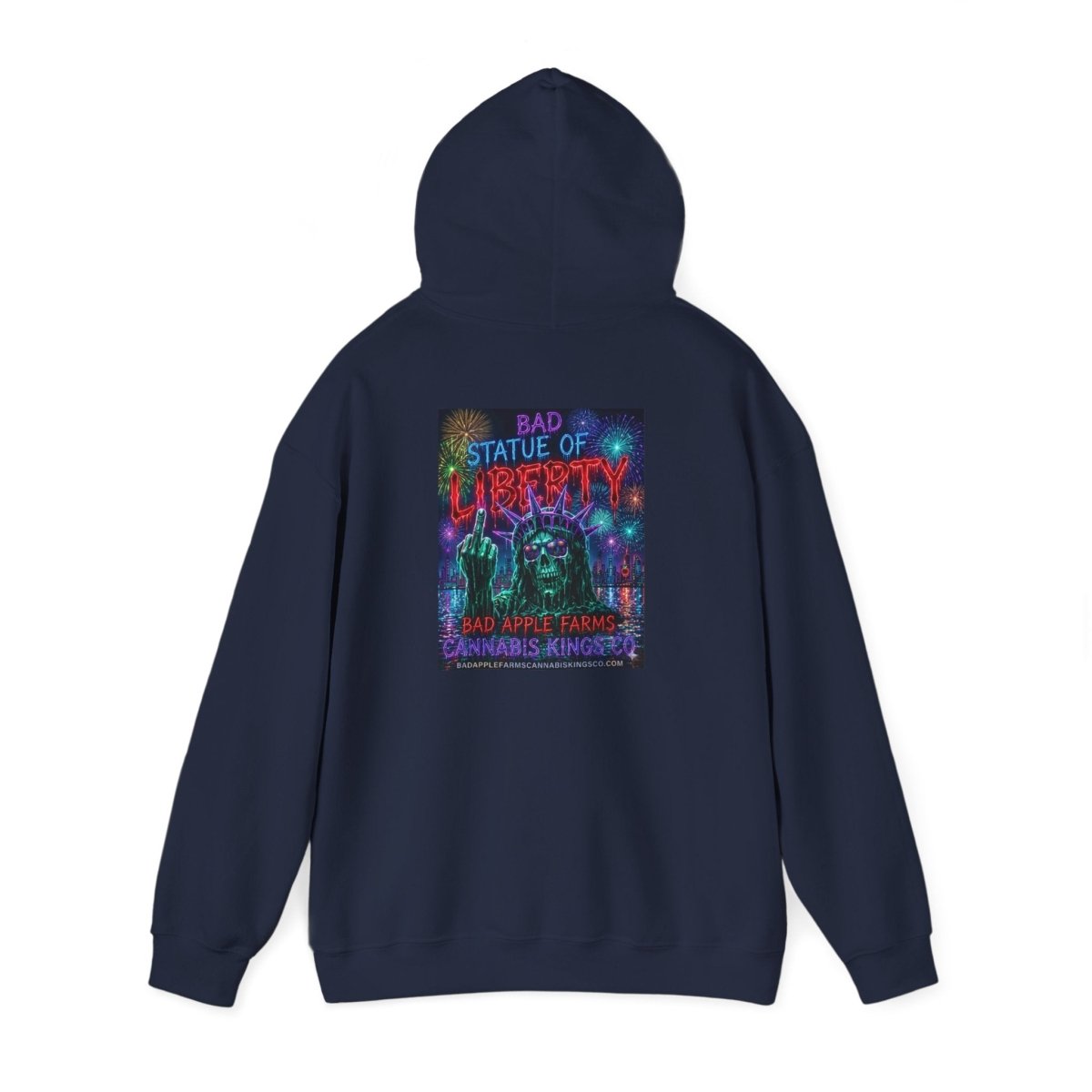 Liberty Statue Hoodie — Psychedelic Cannabis Art Hooded SweatshirtHoodieGOLDEN APPLE CONNECTIONSPrintify