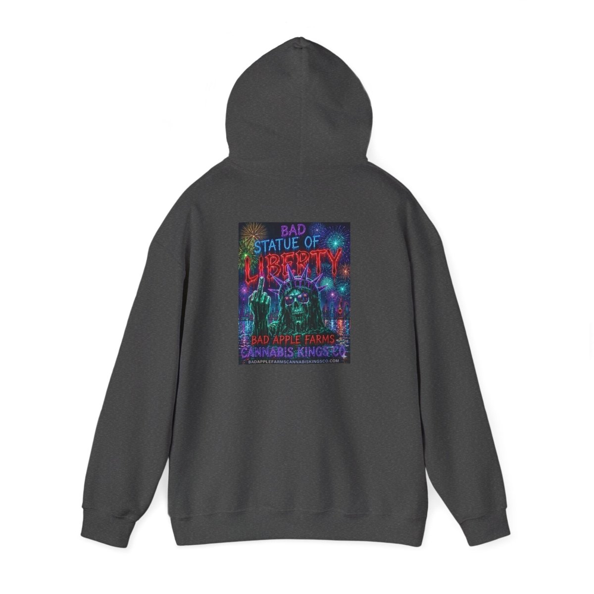 Liberty Statue Hoodie — Psychedelic Cannabis Art Hooded SweatshirtHoodieGOLDEN APPLE CONNECTIONSPrintify