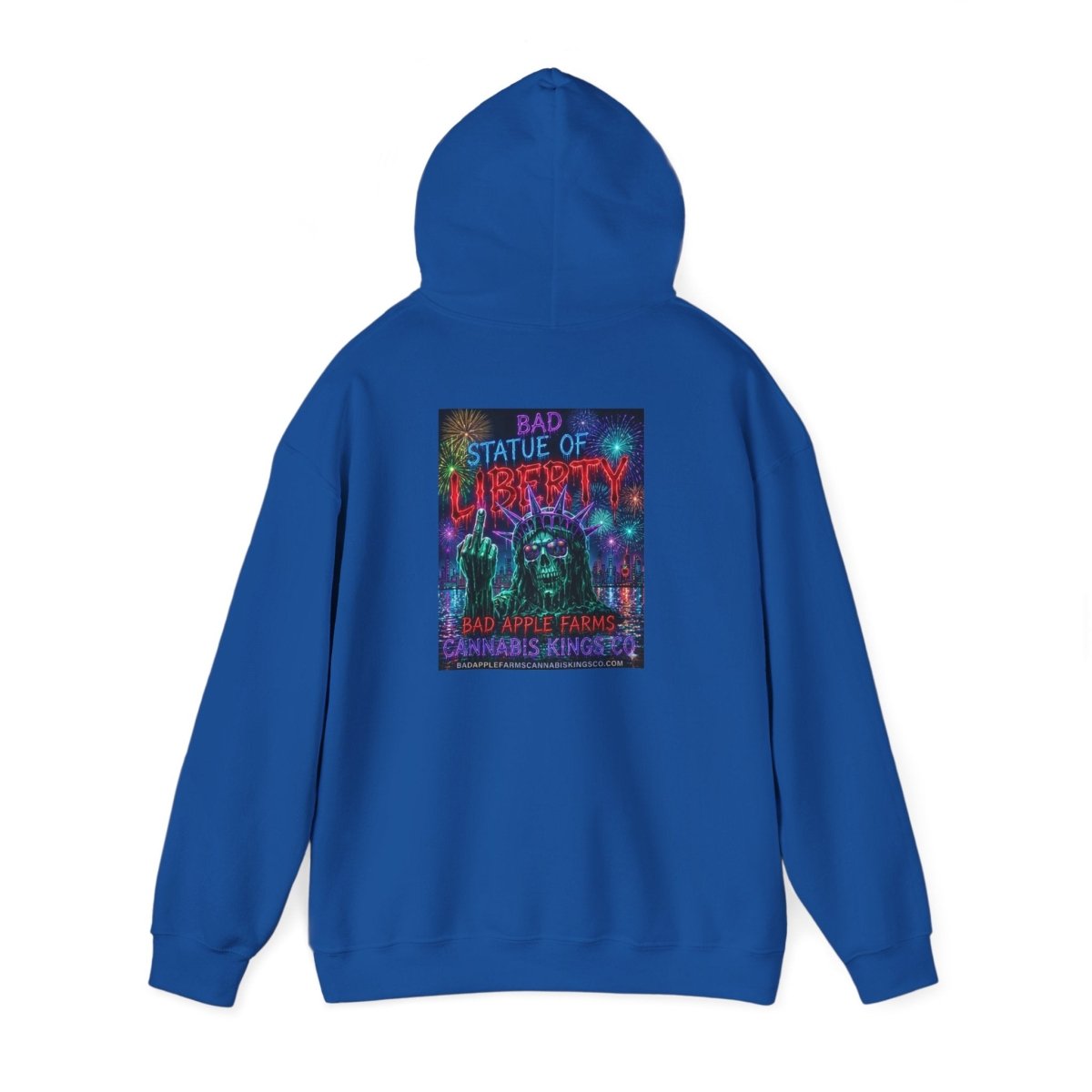 Liberty Statue Hoodie — Psychedelic Cannabis Art Hooded SweatshirtHoodieGOLDEN APPLE CONNECTIONSPrintify