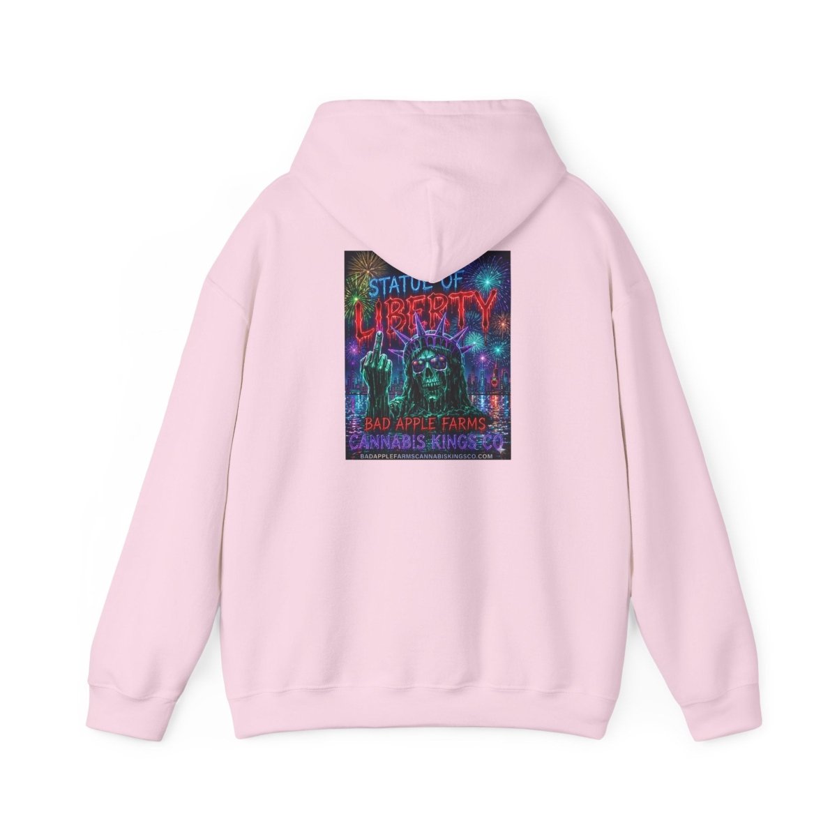 Liberty Statue Hoodie — Psychedelic Cannabis Art Hooded SweatshirtHoodieGOLDEN APPLE CONNECTIONSPrintify