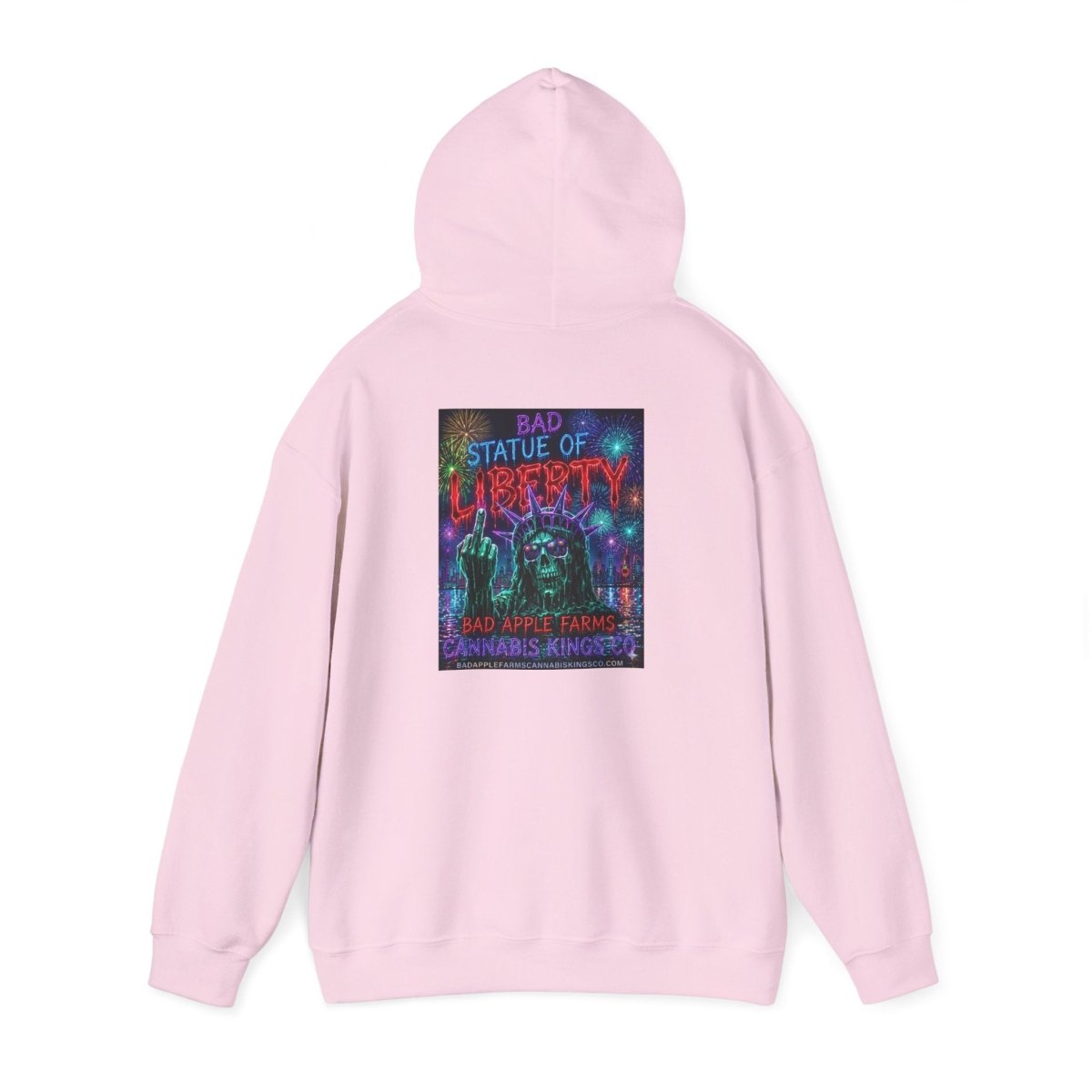 Liberty Statue Hoodie — Psychedelic Cannabis Art Hooded SweatshirtHoodieGOLDEN APPLE CONNECTIONSPrintify