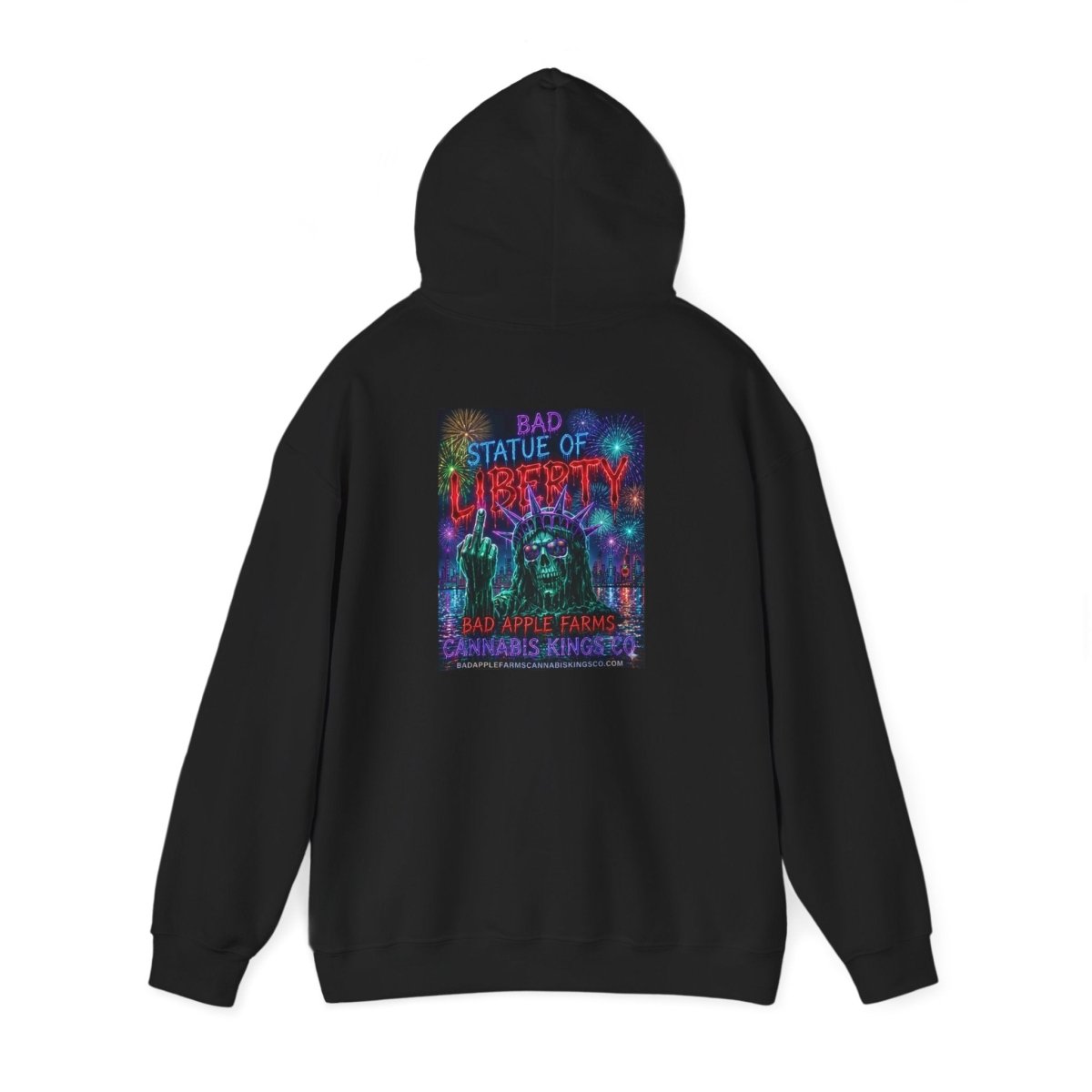 Liberty Statue Hoodie — Psychedelic Cannabis Art Hooded SweatshirtHoodieGOLDEN APPLE CONNECTIONSPrintify