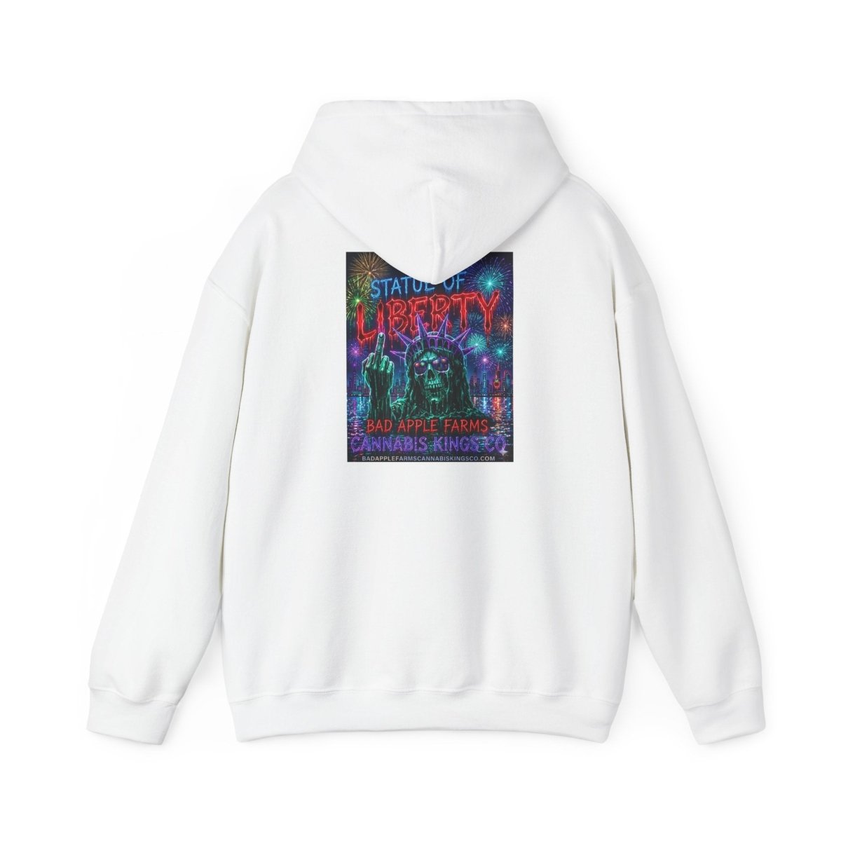 Liberty Statue Hoodie — Psychedelic Cannabis Art Hooded SweatshirtHoodieGOLDEN APPLE CONNECTIONSPrintify