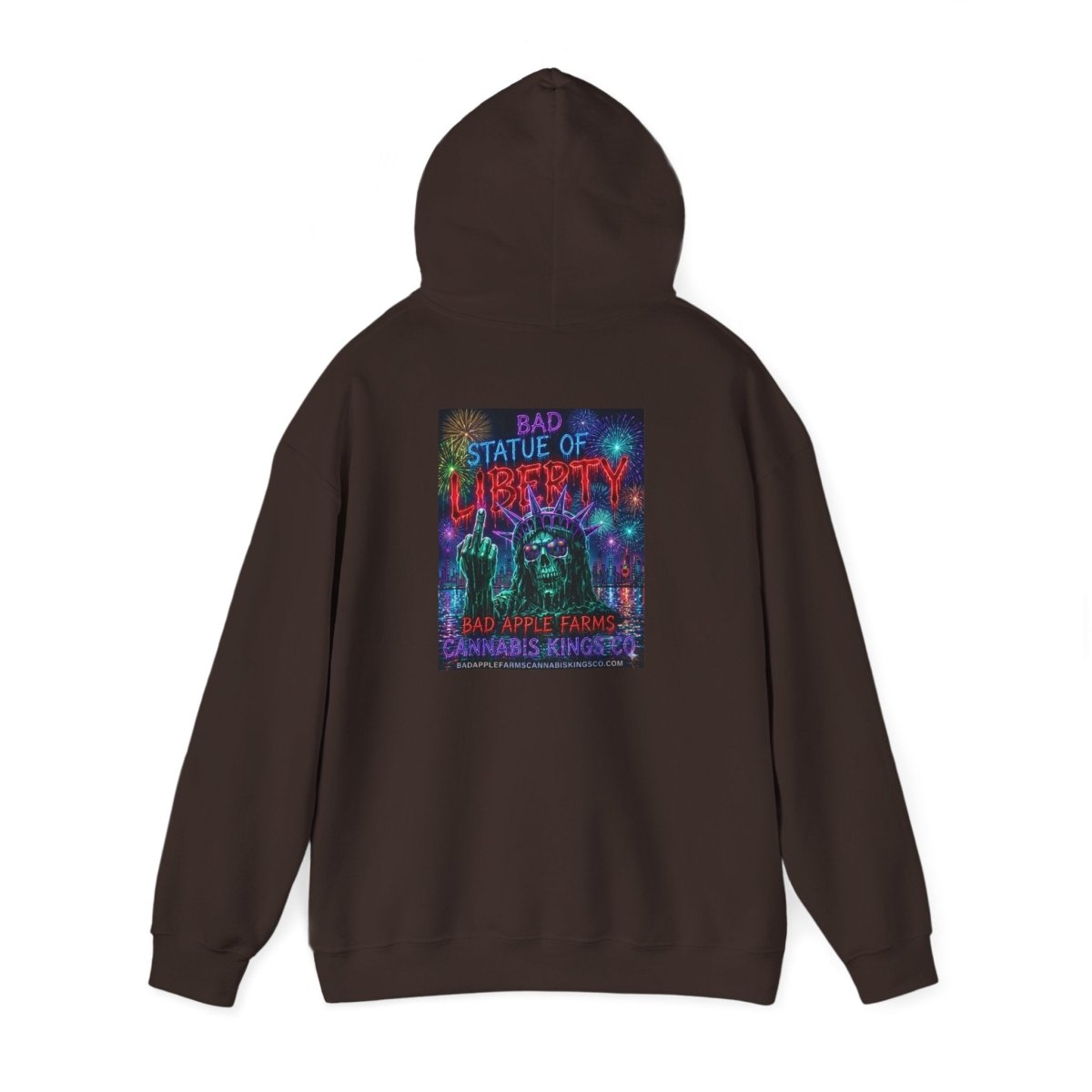Liberty Statue Hoodie — Psychedelic Cannabis Art Hooded SweatshirtHoodieGOLDEN APPLE CONNECTIONSPrintify