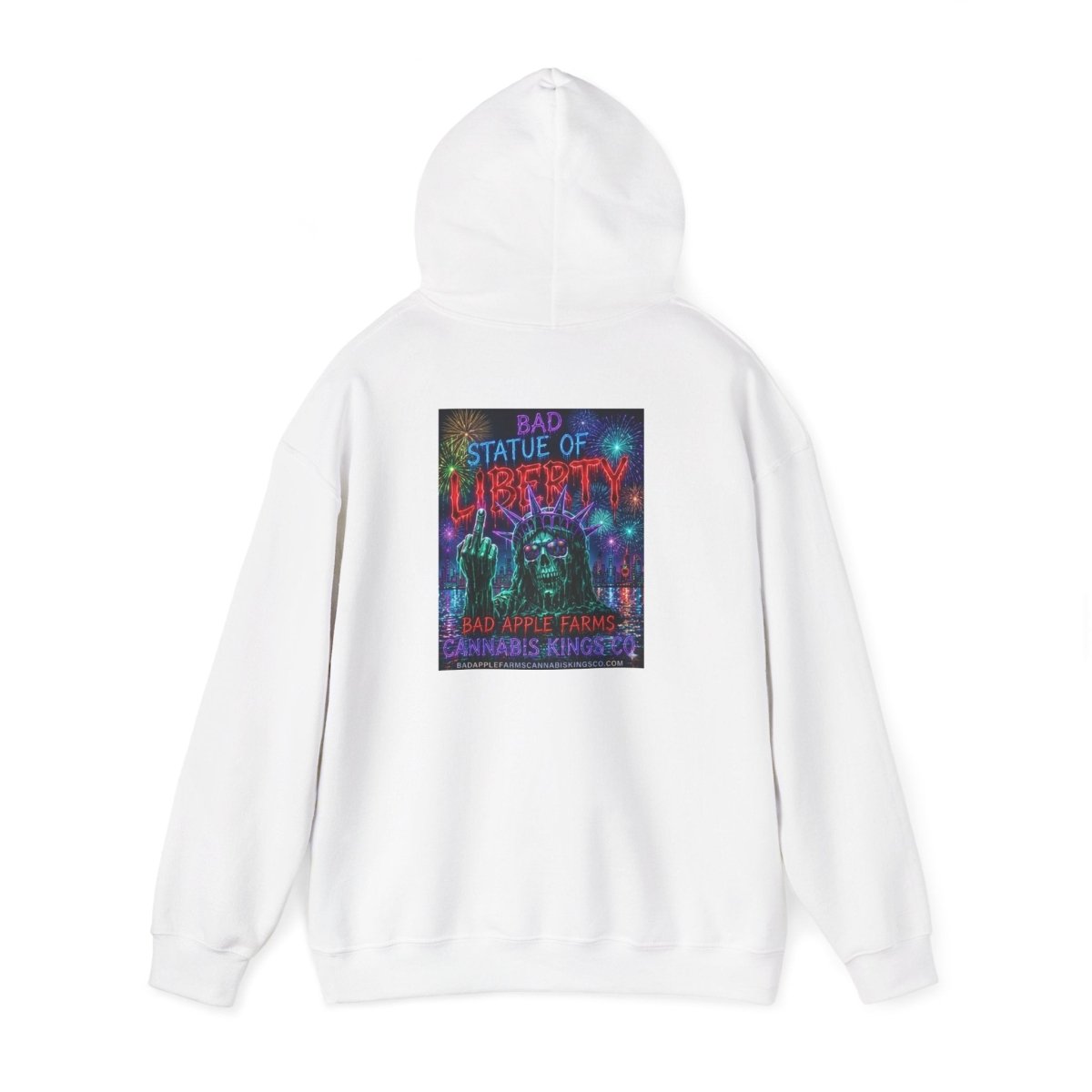 Liberty Statue Hoodie — Psychedelic Cannabis Art Hooded SweatshirtHoodieGOLDEN APPLE CONNECTIONSPrintify
