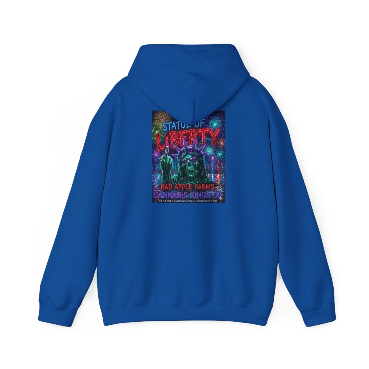 Liberty Statue Hoodie — Psychedelic Cannabis Art Hooded SweatshirtHoodieGOLDEN APPLE CONNECTIONSPrintify